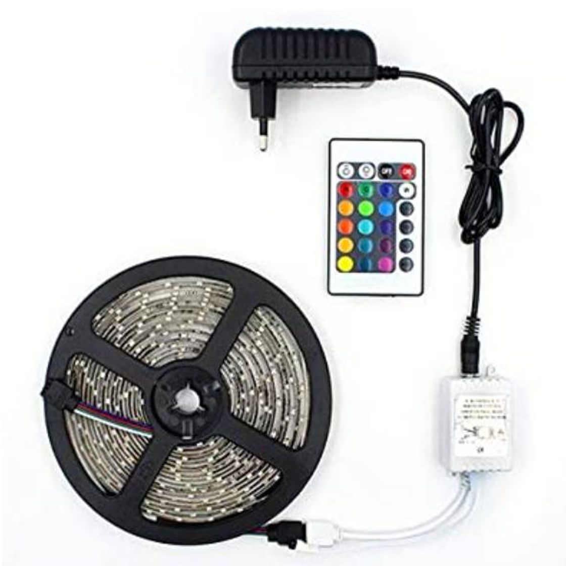 Moda Fita LED RGB, Rolo 5m, com Controle Remoto

