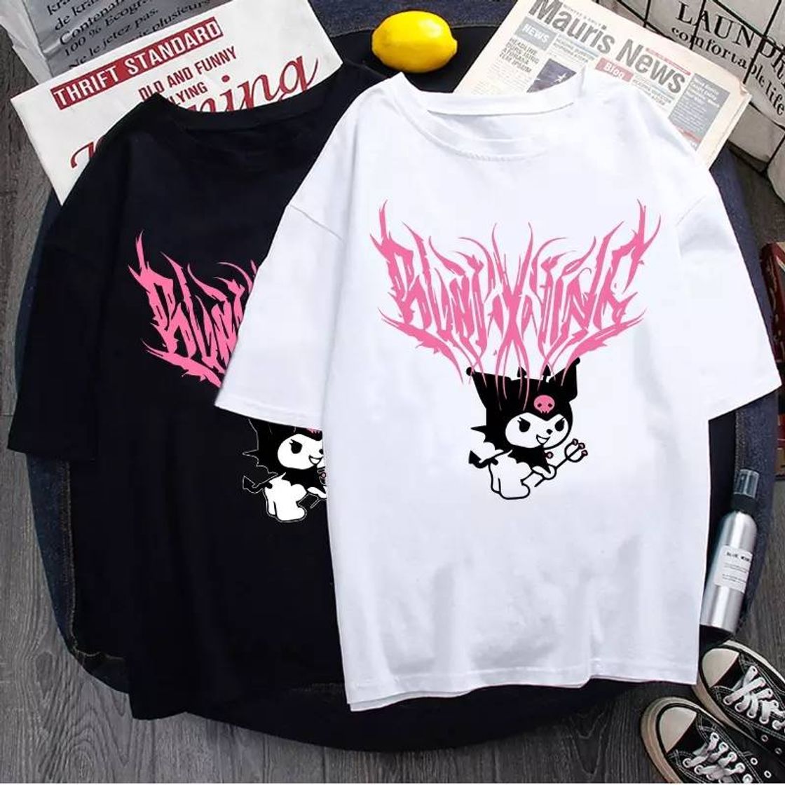 Moda Camiseta sanrio kuromi alternativo hip