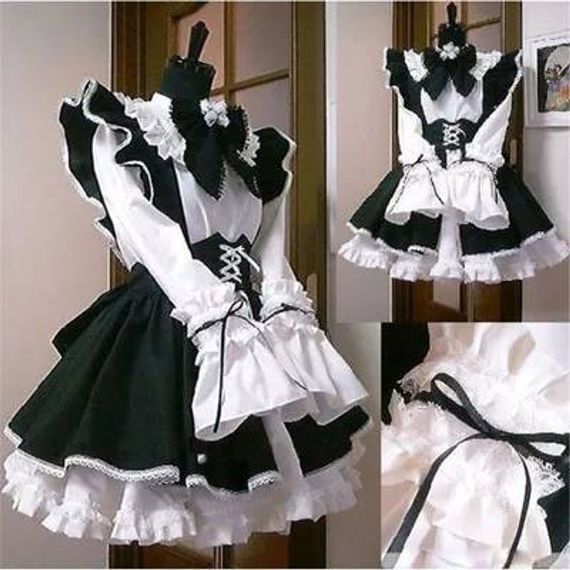 Fashion Cosplay uniforme empregada maid