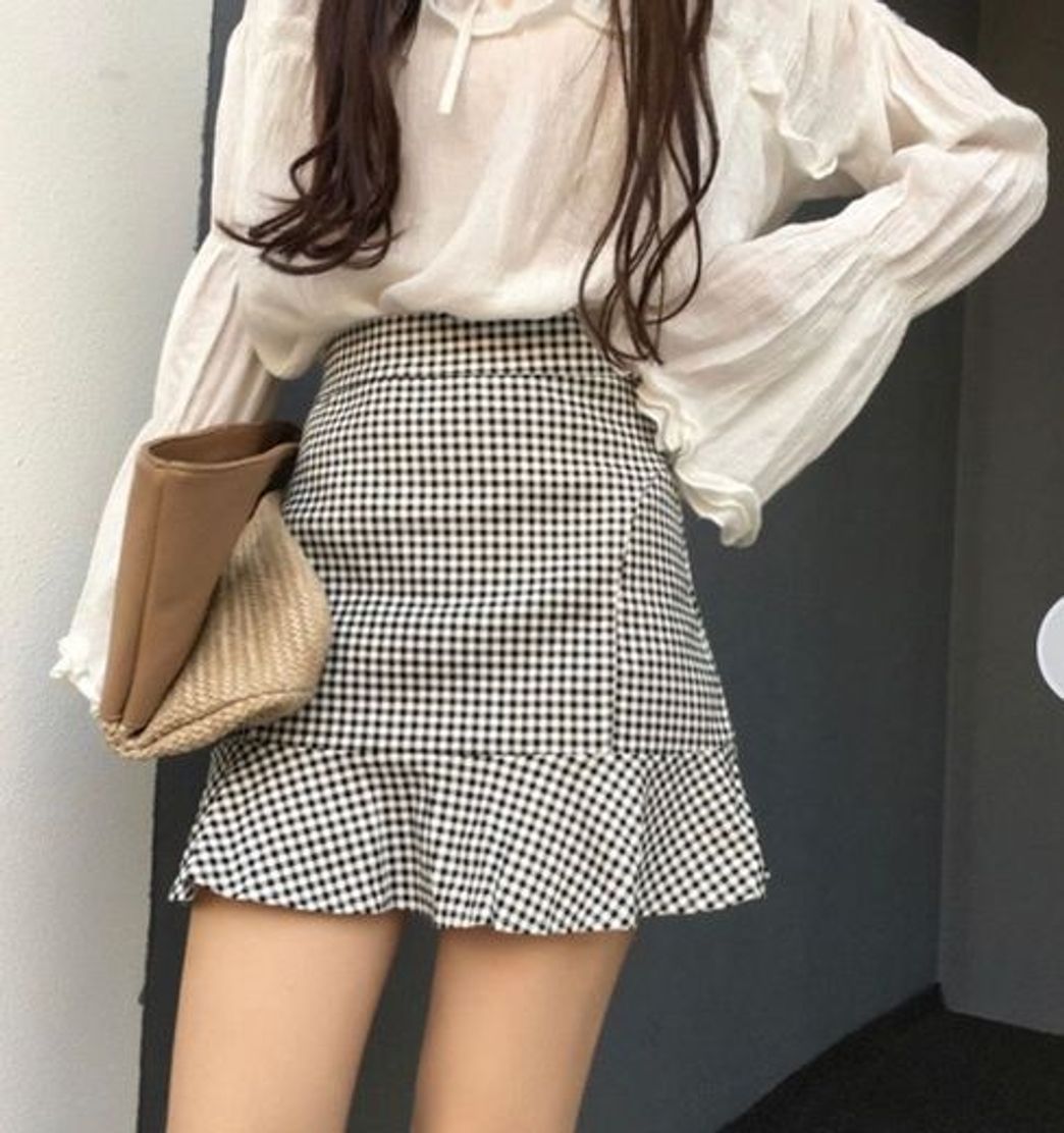 Products Yako Gingham Mini Skirt