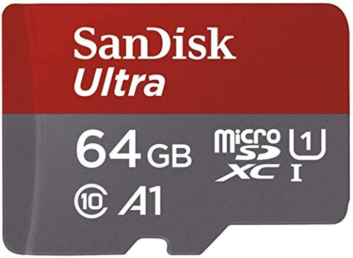 Electrónica SanDisk Ultra - Tarjeta de memoria microSDXC de 64 GB con adaptador