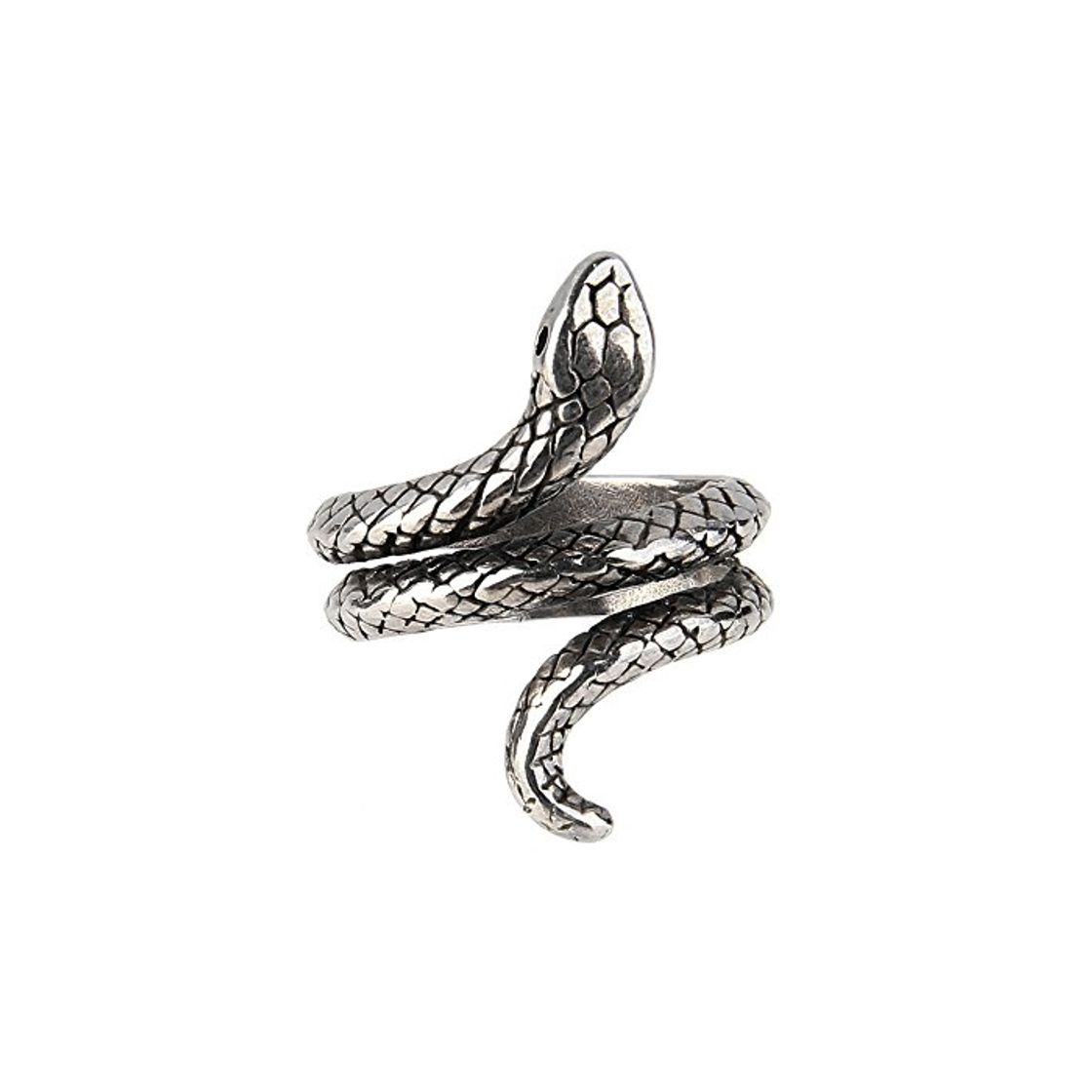 Social Beauty7 Anillo Retro de Aleación Abierta de Espiral Joyería de Serpiente Bronce