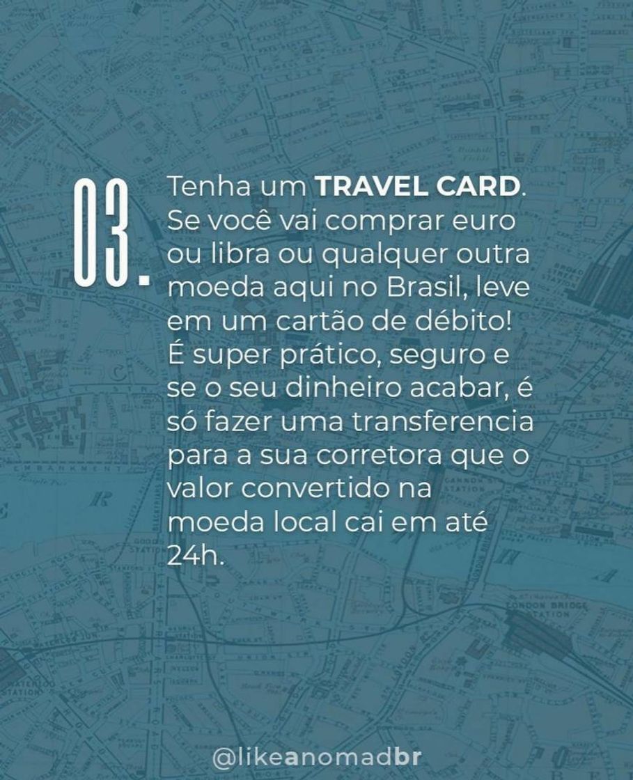 Fashion Tenha um Travel Card