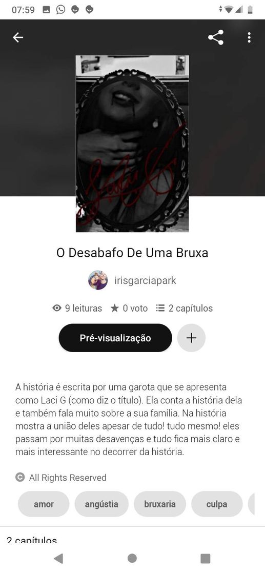 Book Uma história cujo eu sou autora