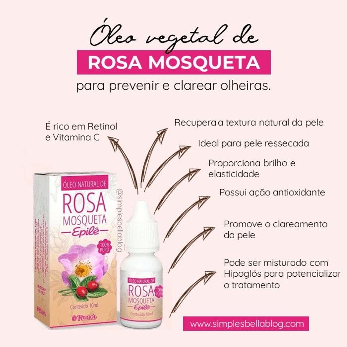 Fashion Rosa mosqueta clareador de manchas