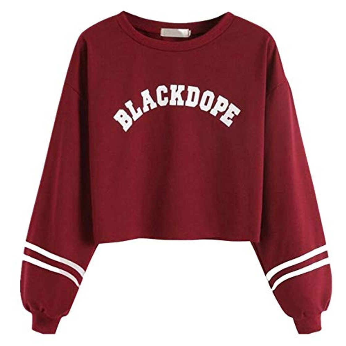 Fashion Mujer Sudaderas Cortas, Venmo 2017 Otoño BLACKDOPE Impresión Manga Larga Blusa Tops