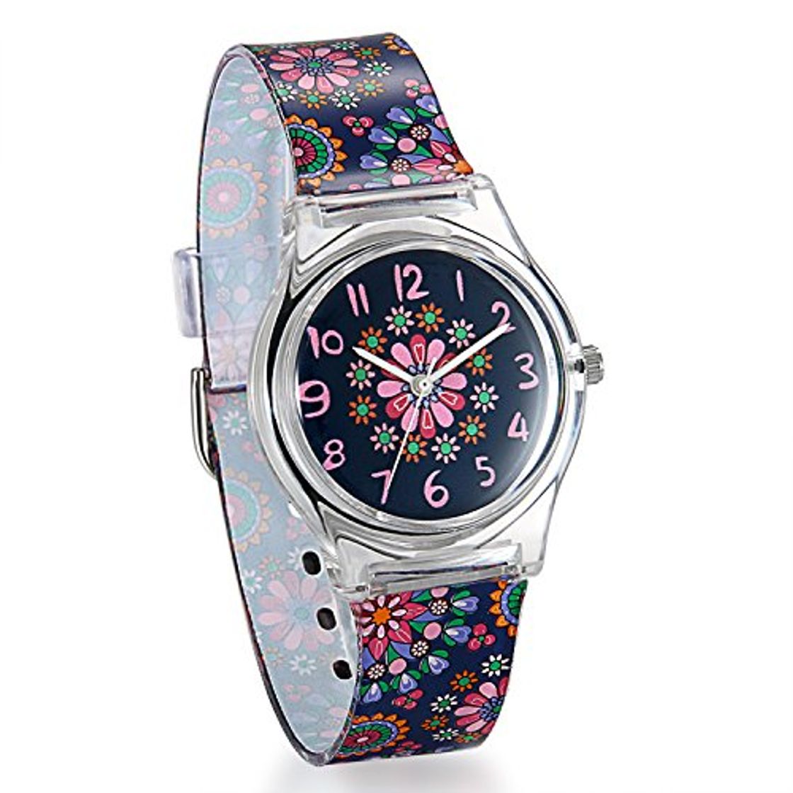 Product Reloj de Niña Mujer Reloj Analogico de Colores Floral Flores