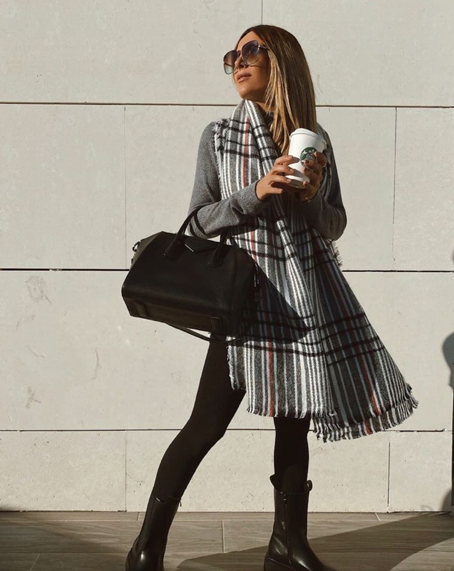 Social Maxi bufanda gris