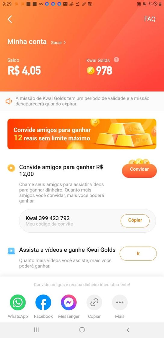 Social Kwai ganhe dinheiro assistindo videos