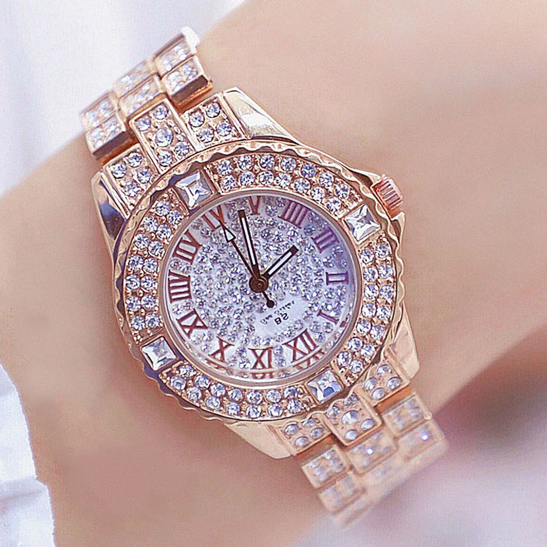 Product TCEPFS Office Ladies Watches Fashion Girls Gift Relojes de Pulsera Acero Diamante Reloj Dial Reloj   Oro