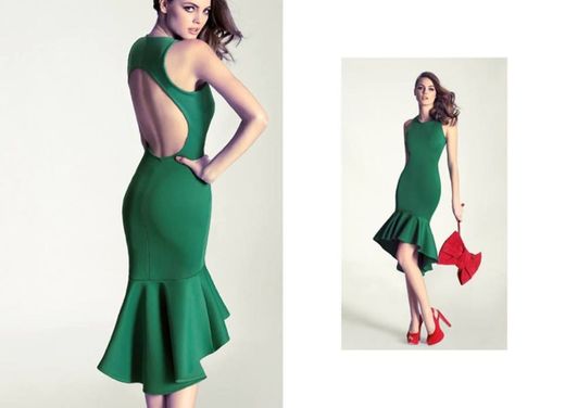 Vestido Verde em lantejoulas Etxart&Panno