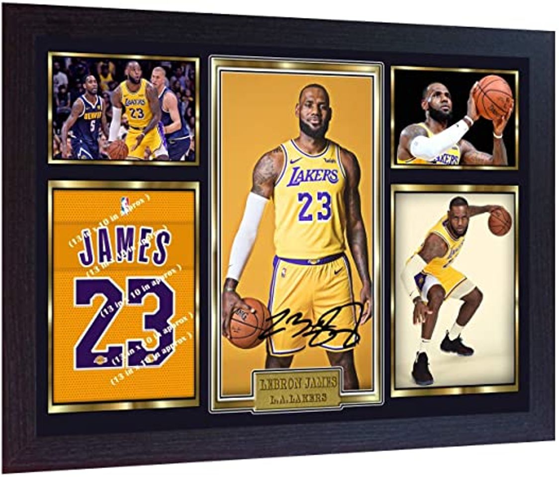 Places HWC Trading Lebron James Los Angles Lakers - Póster con autógrafo Impreso