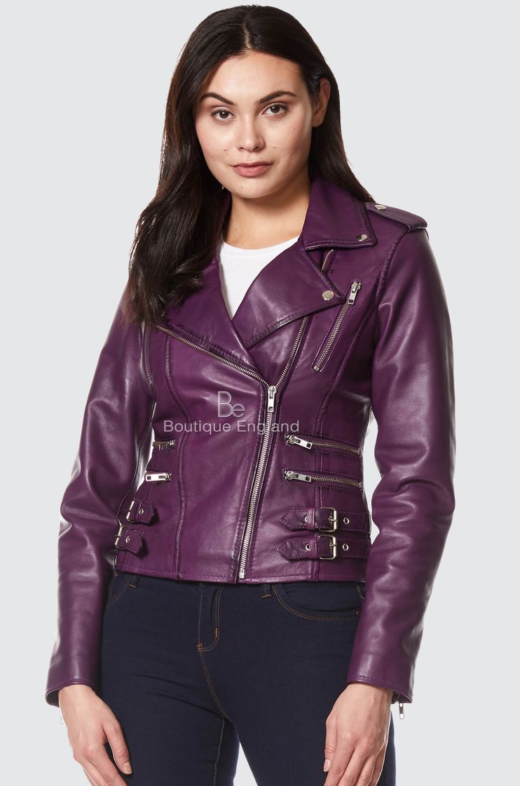 Fashion Purple Biker Jacket