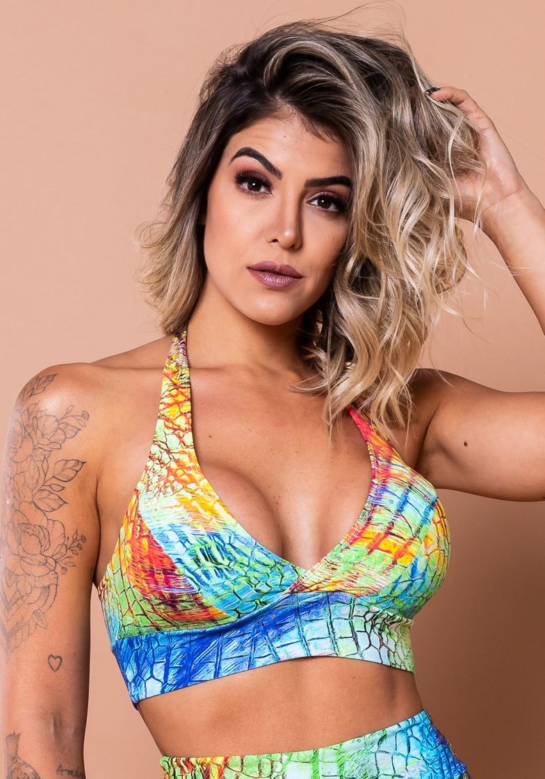 Top colorido 