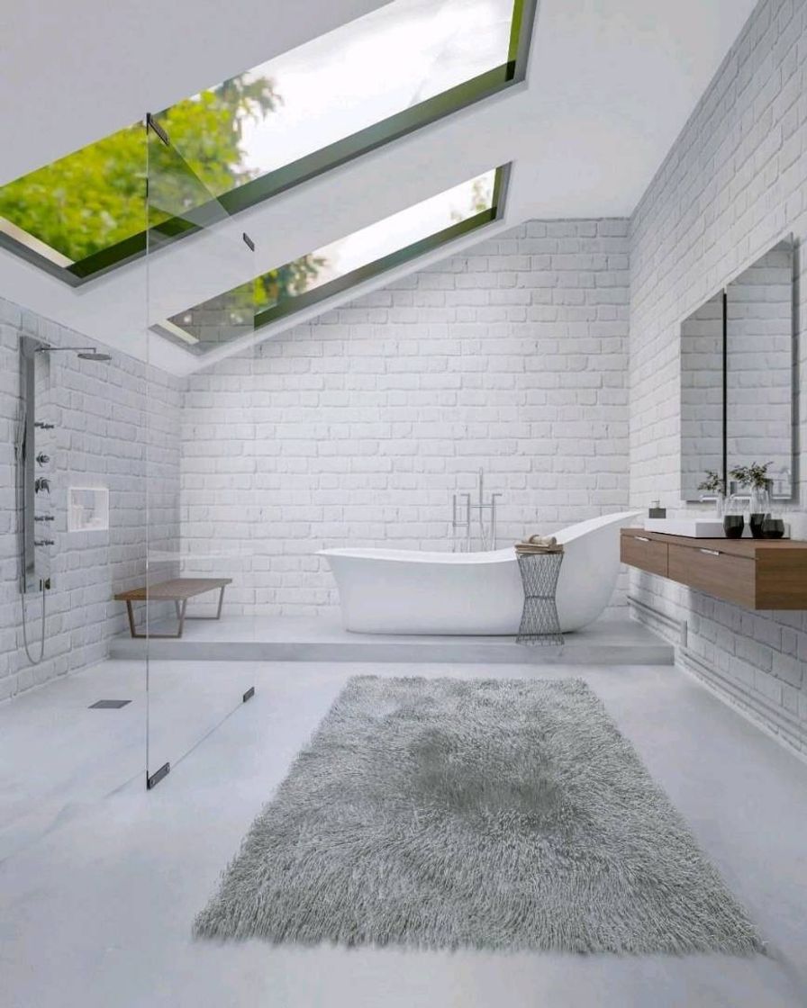 Moda bathroom • light • nature • shower • home inspo