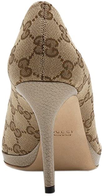 Fashion Gucc i - Zapatos de Vestir para Mujer Beige - Ebano Size