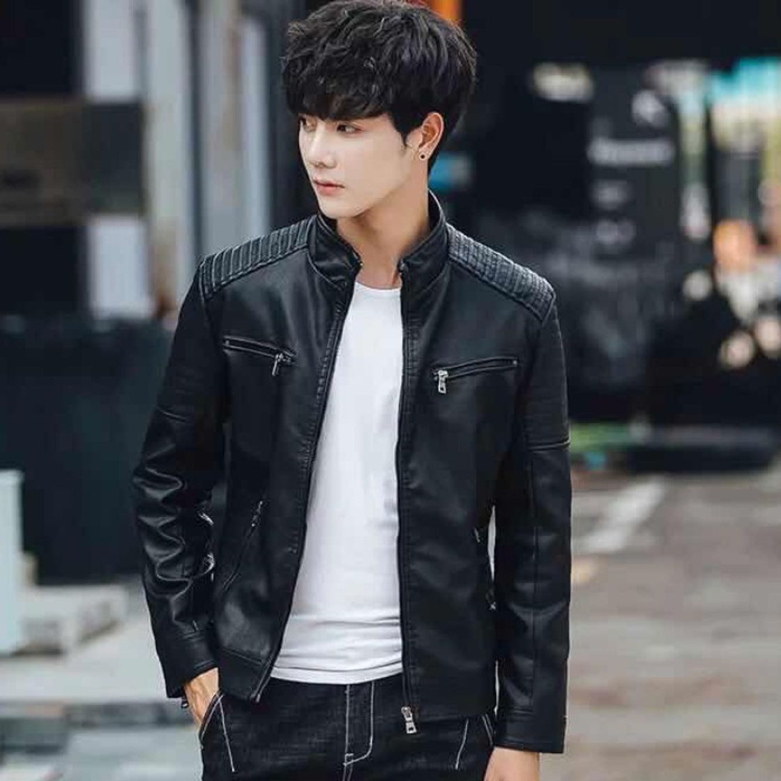 Social Black Leather Jacket 