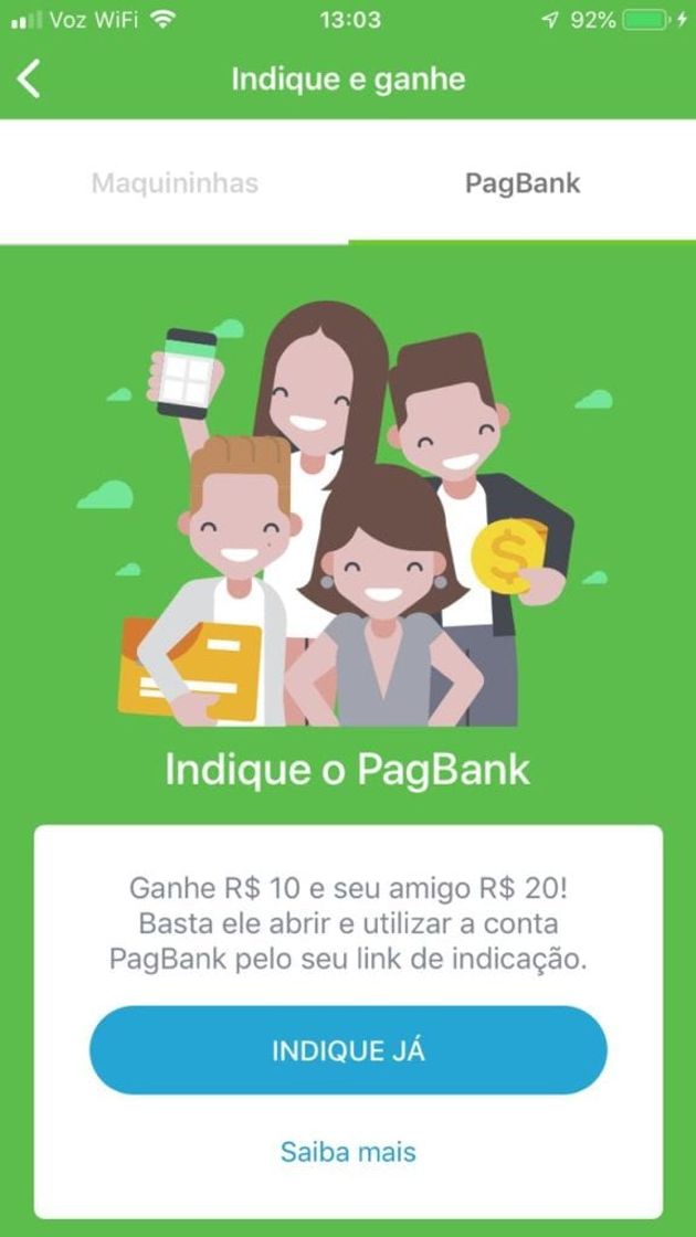 Baixe e ganhe 20 reais 