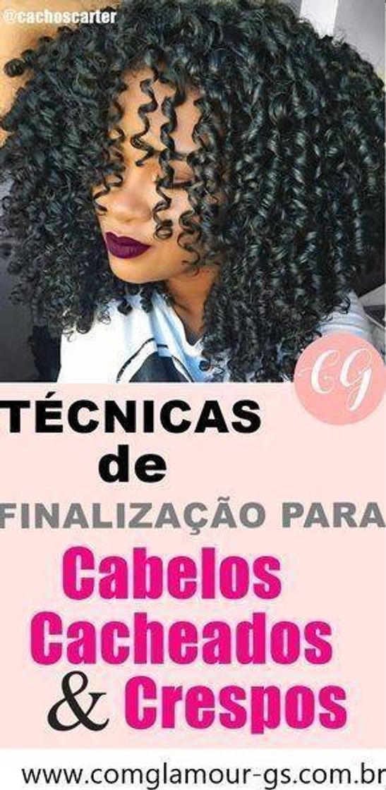 Moda Técnicas de finalizações pra cabelo cacheados 