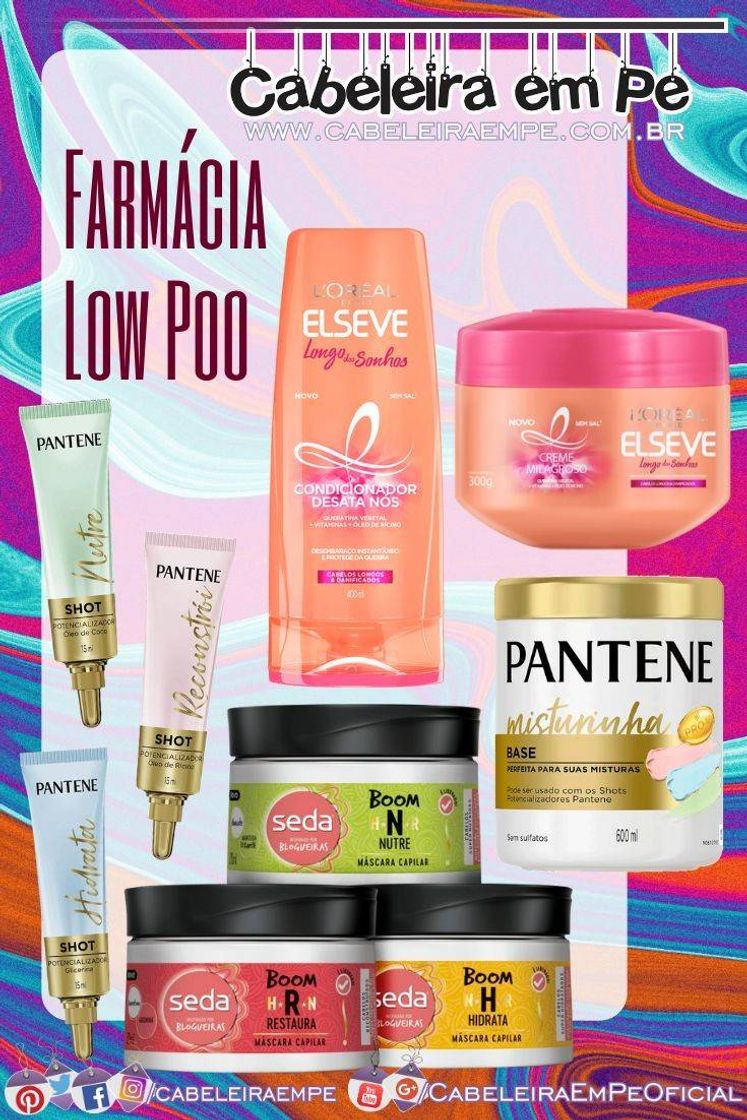 Moda Low poo produtos de farmácia