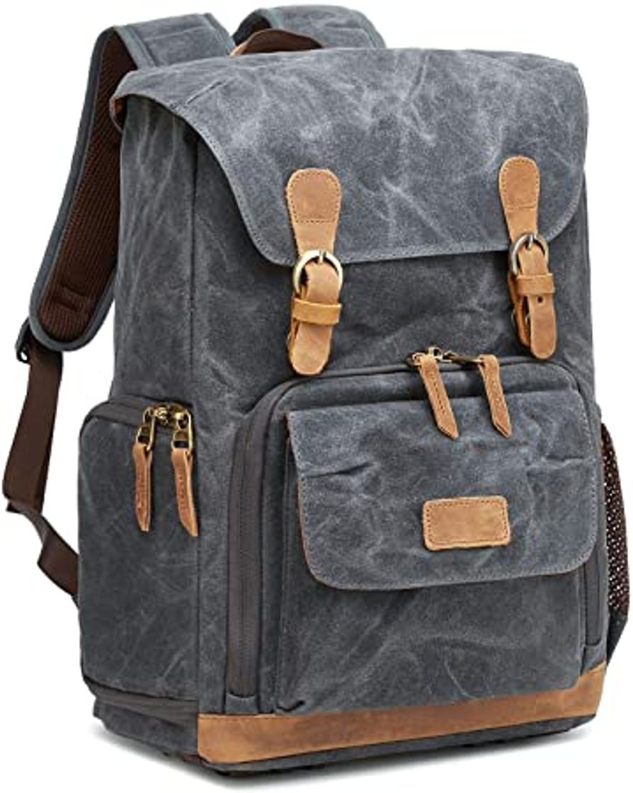 Social Mochila Casual para Cámara Antirrobo,Mochila Viaje de DSLR/Réflex Impermeable,Mochila Fotográfica Vintage per