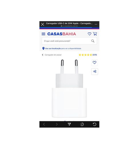 Carregador USB-C de 20W Apple - Carregador de celular