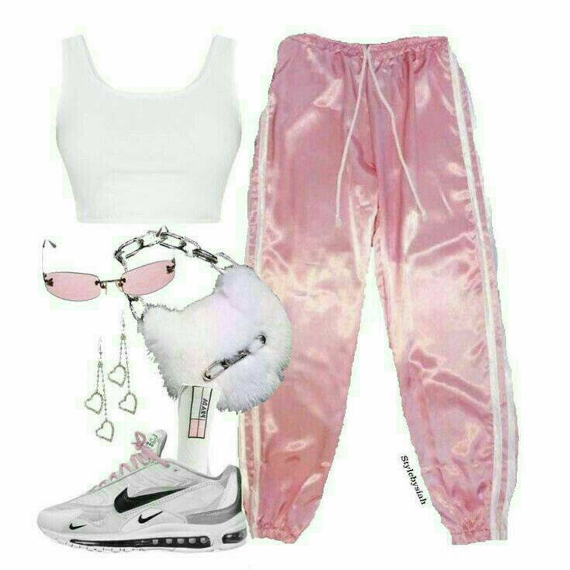 Fashion Inspiração de look rosa 🐰