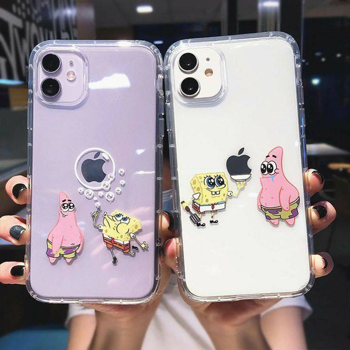 Fashion capinha de celular do bob esponja e patrick