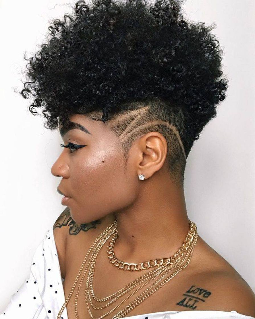 Fashion sidecut feminino cacheado