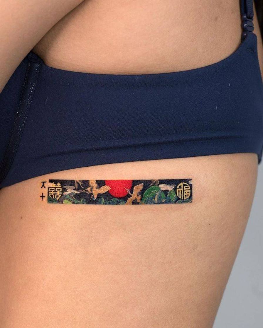 Moda Tatuagem colorida 