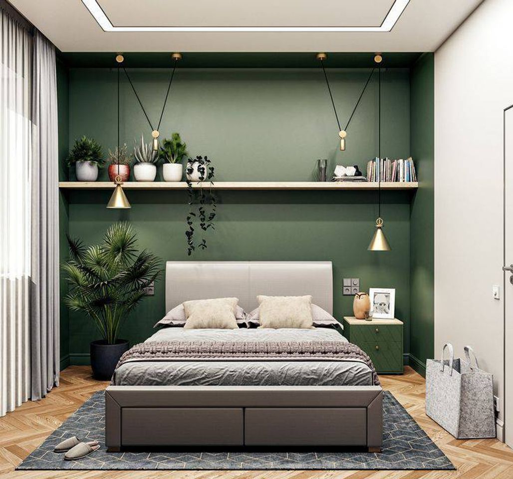 Fashion Quarto com tons verde