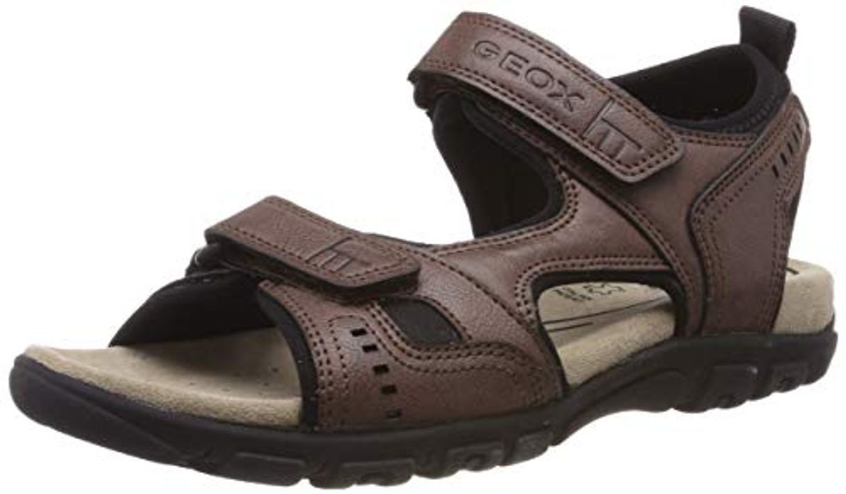 Moda Geox Uomo Sandal Strada A, Sandalias con Punta Abierta para Hombre, Brown