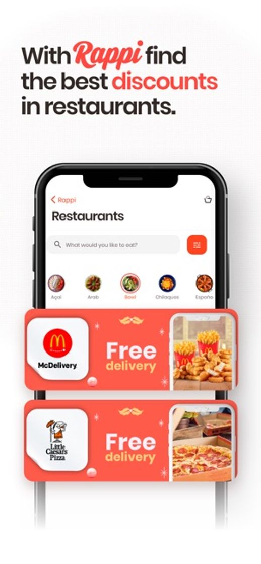 App Rappi - Food delivery and more