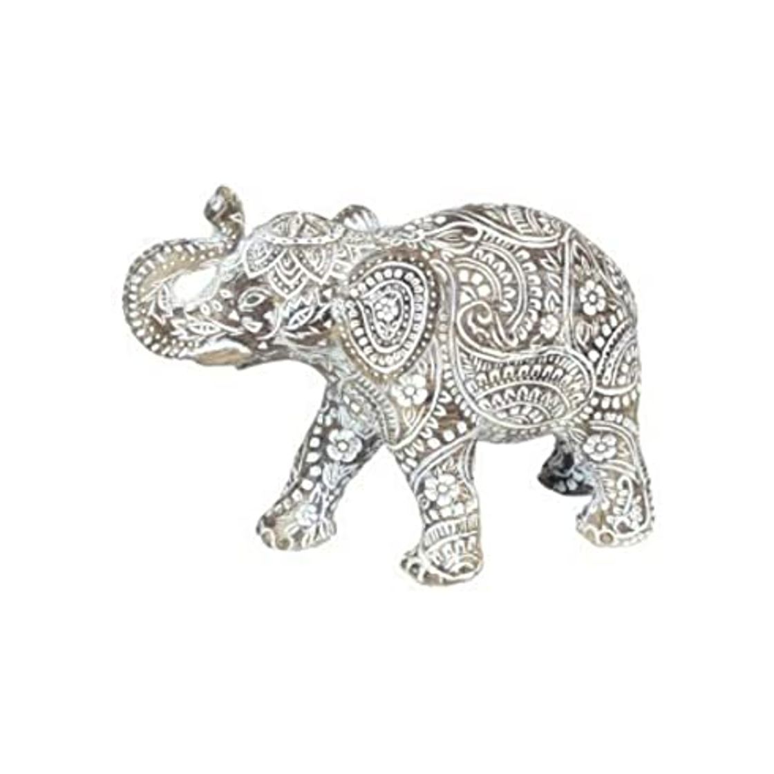 Product CAPRILO. Figura Decorativa de Resina Étnica Elefante Dorado. Adornos y Esculturas. Animales.