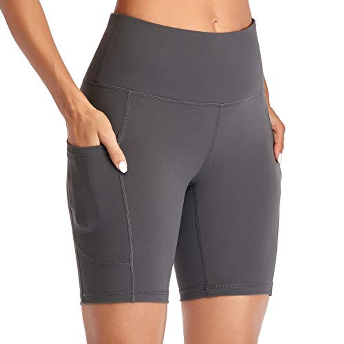 Fashion GIMDUMASA Pantalones Cortos Deporte Mujer Cintura Alta Shorts Leggins Pantalones Cortos de