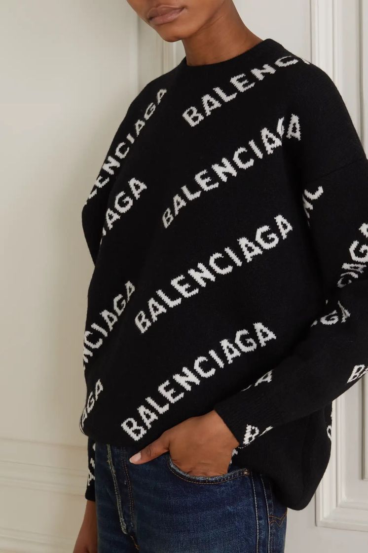 Moda BALENCIAGA - Suéter oversized em lã 