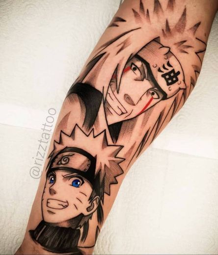 Jiraiya e Naruto Tattoo