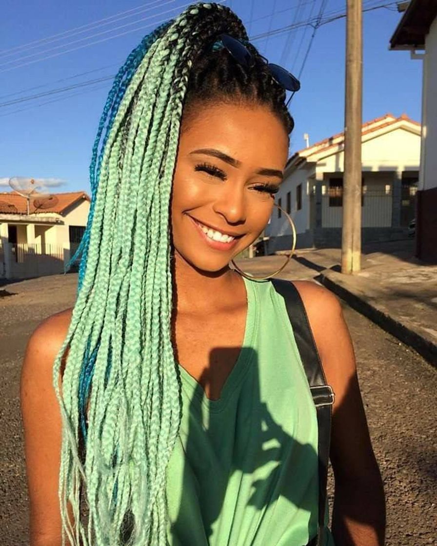 Moda Tranças Box braids💚💥