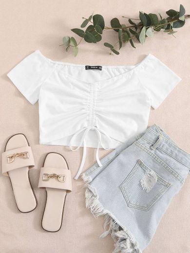 Shein branco simples