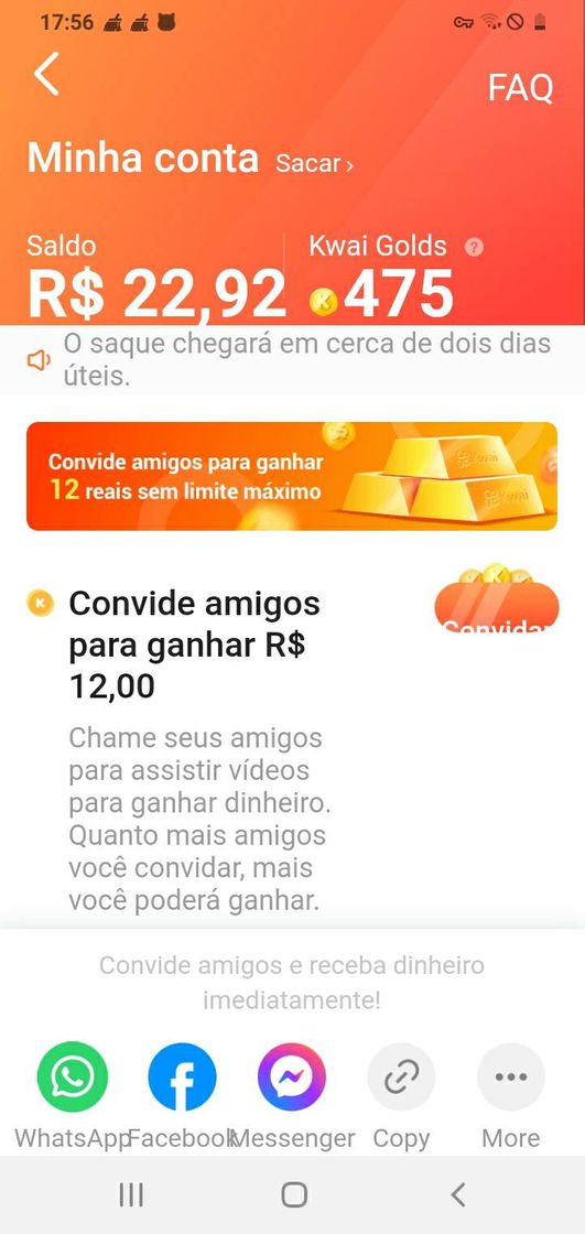 Aplicaciones Venha ganhar dinheiro que pode retirar imediatamente.