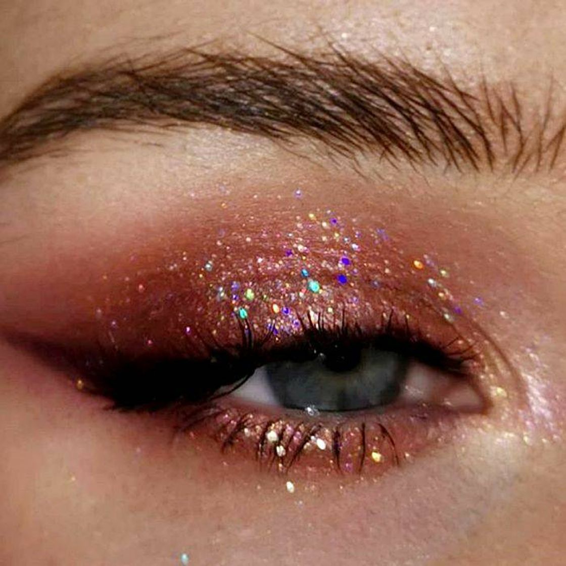 Moda make com glitter 