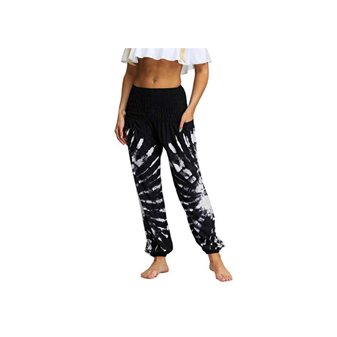 Fashion LuckyGirls Chic INS Pantalones Yoga Mujeres