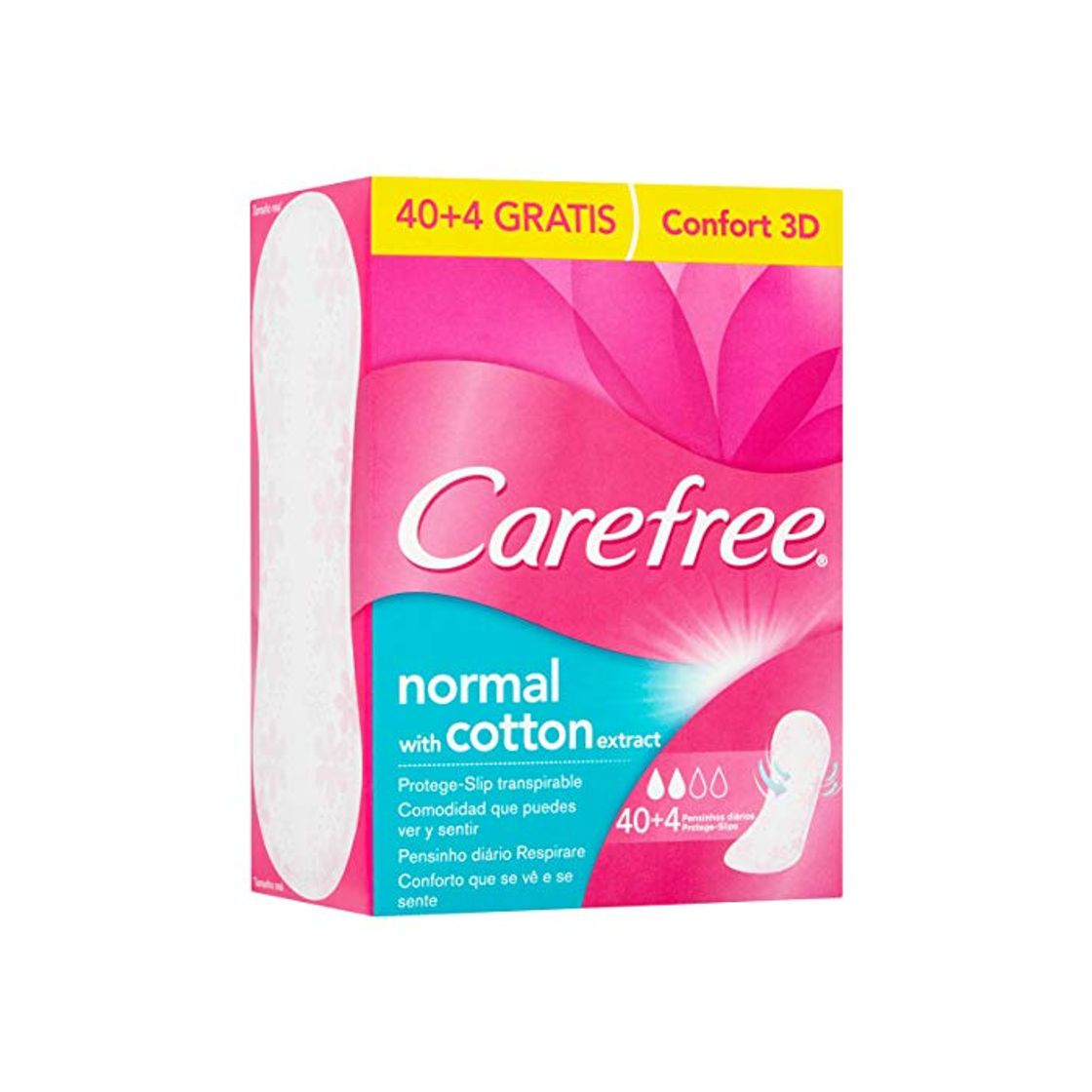 Products Carefree Salvaslip Cotton Sin Fragancia 44 unidades 120 g