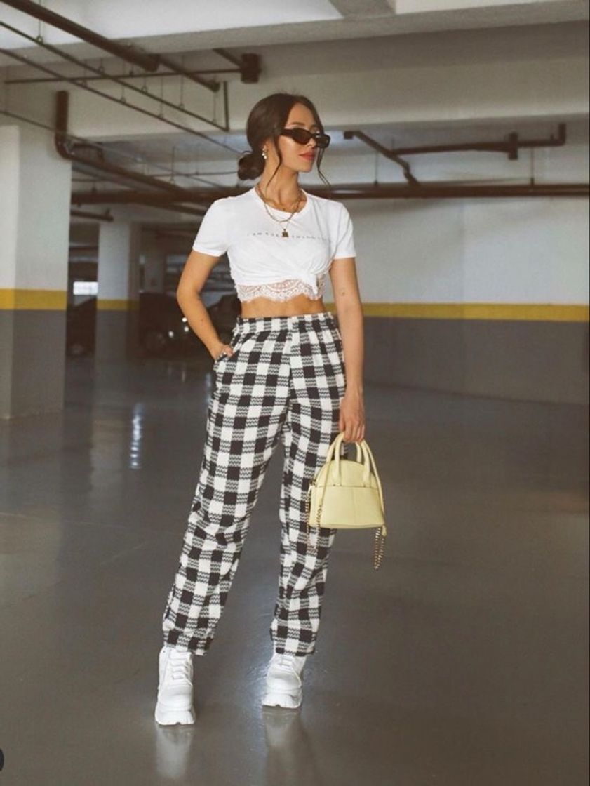 Social Calça xadrez 