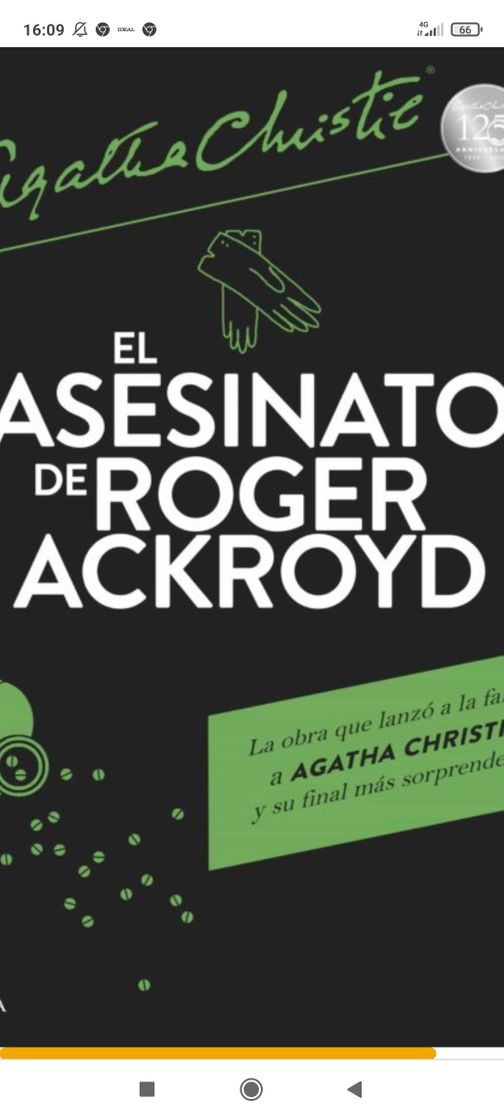 Libro El asesinato de Roger Ackroyd. De Agatha Christie
