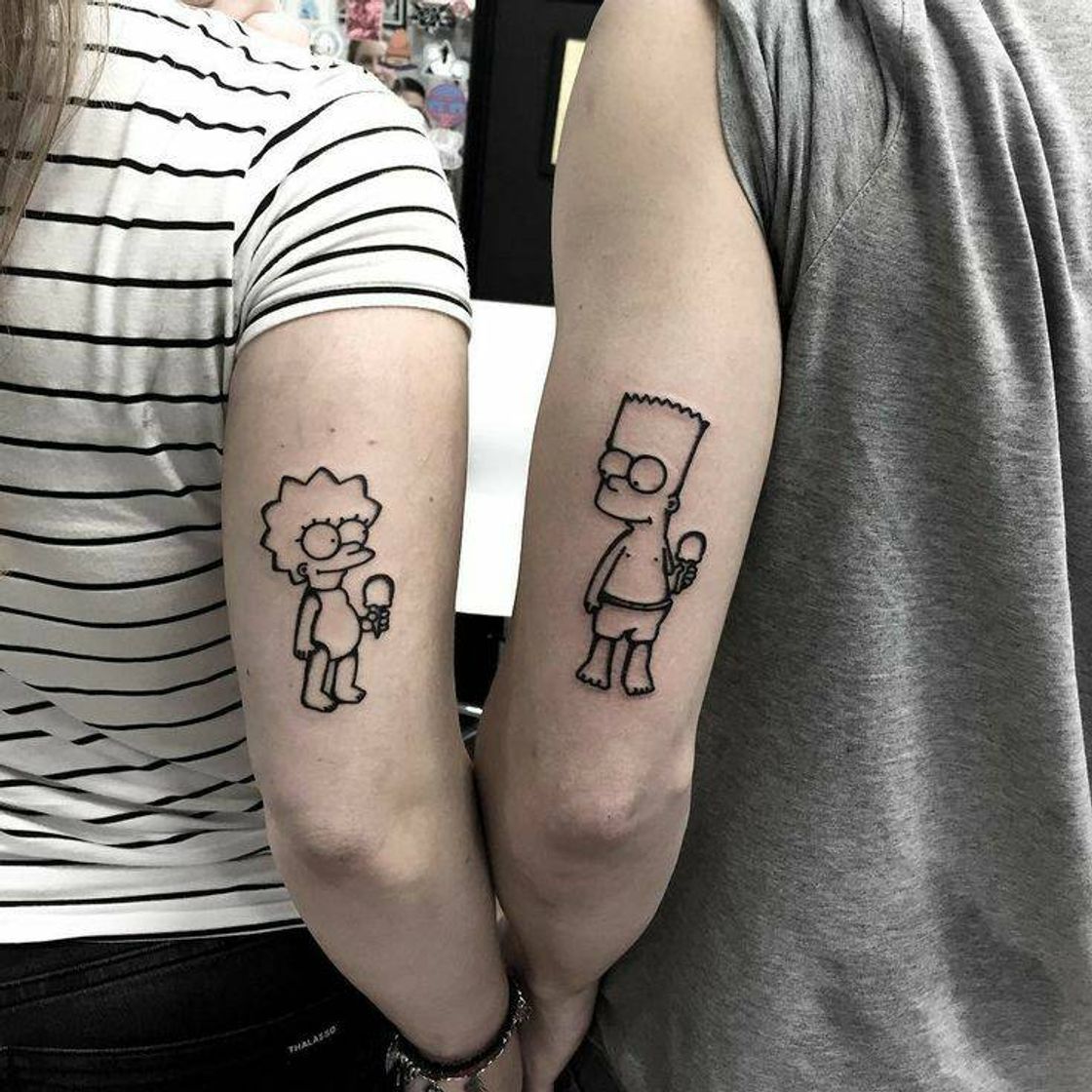 Fashion tattoo simpsons de dupla <3