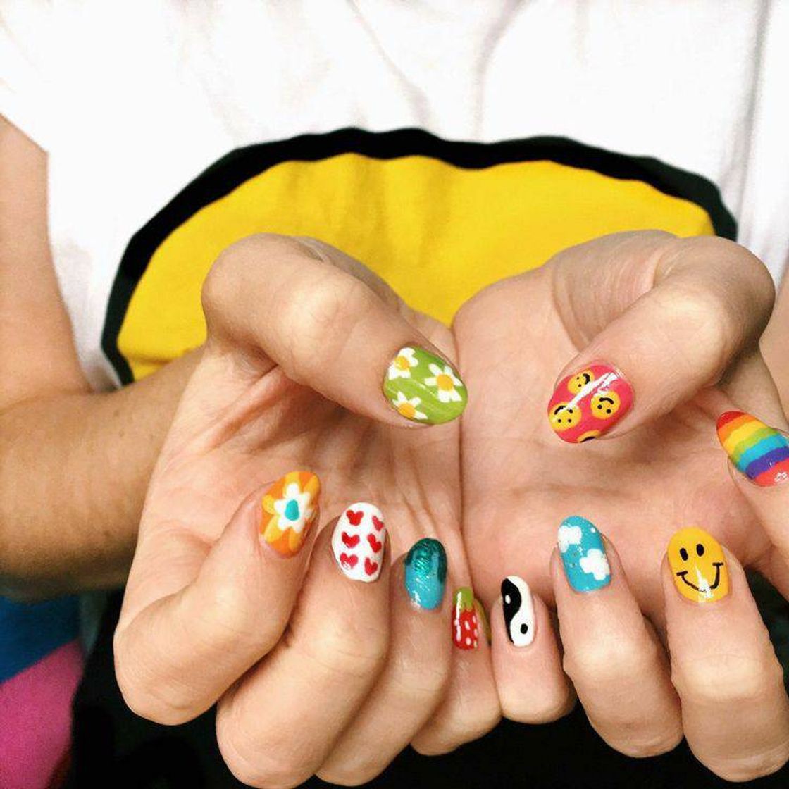 Fashion Unhas Estilo Indie Toda Decorada