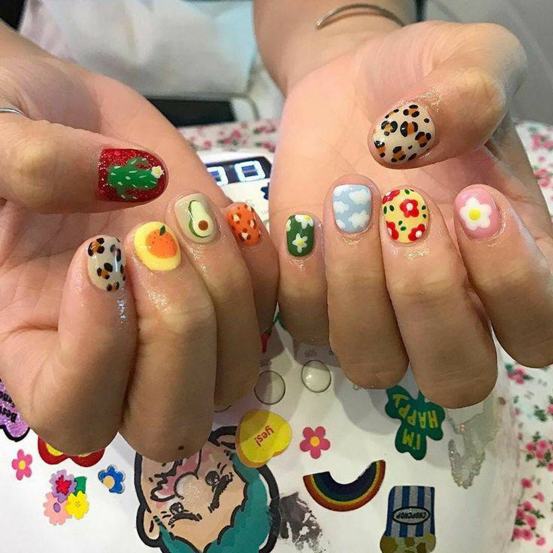 Fashion Unhas Estilo Aesthetic Toda Colorida 