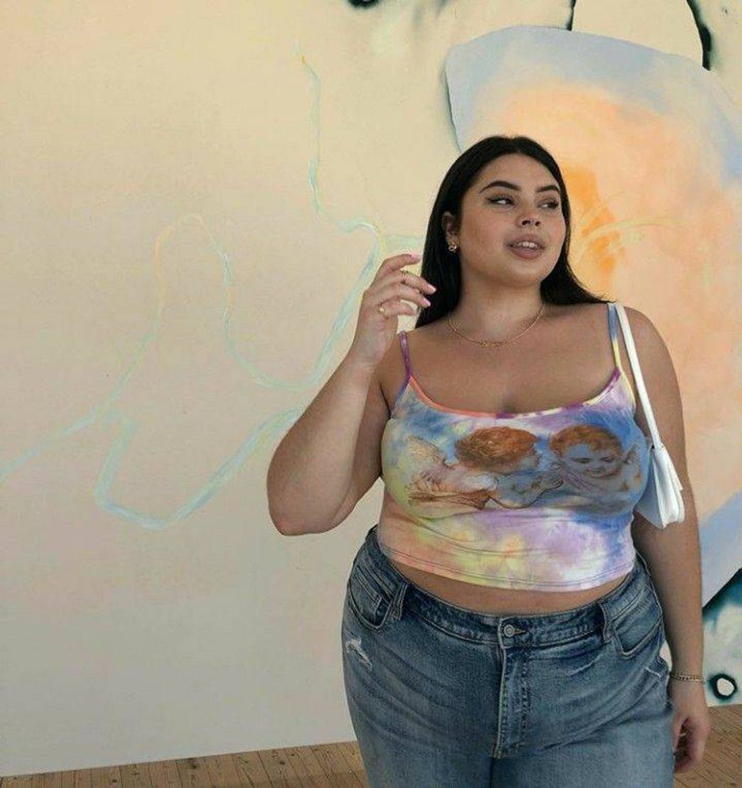 Moda Blusa Tie Dye Plus Size 