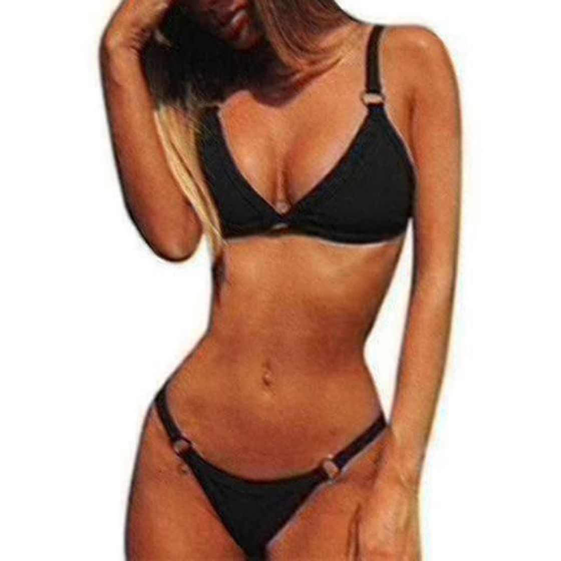 Moda CheChury Bikini Mujer Conjuntos Brasileño Sexy Tanga Mujer Playa Ropa de Baño Traje de Baño Sexy Bañador de Baño Tops y Braguitas 2 Piezas Verano